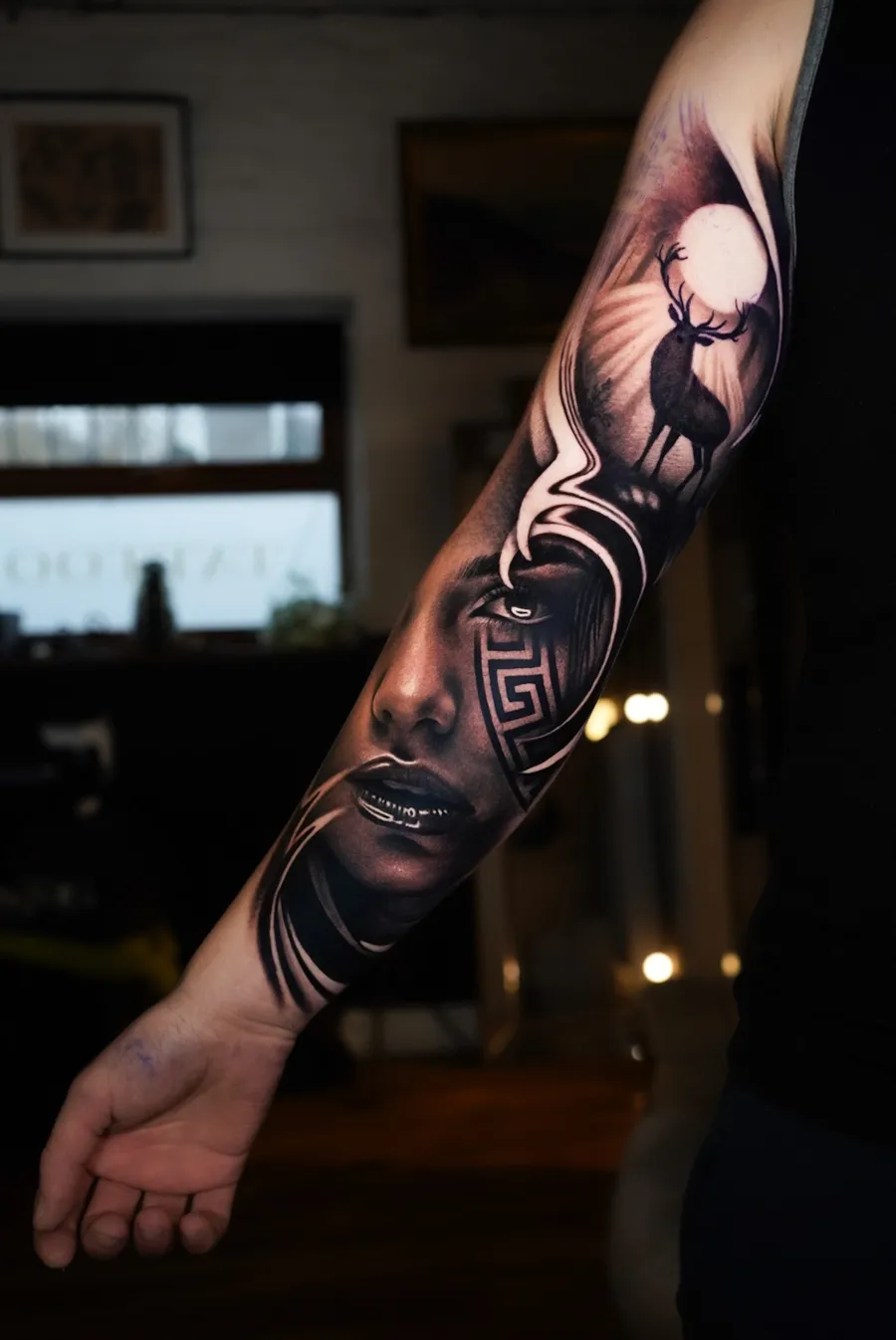 Black and grey realism tattoo 03 by Antonio Blank, Liverpool