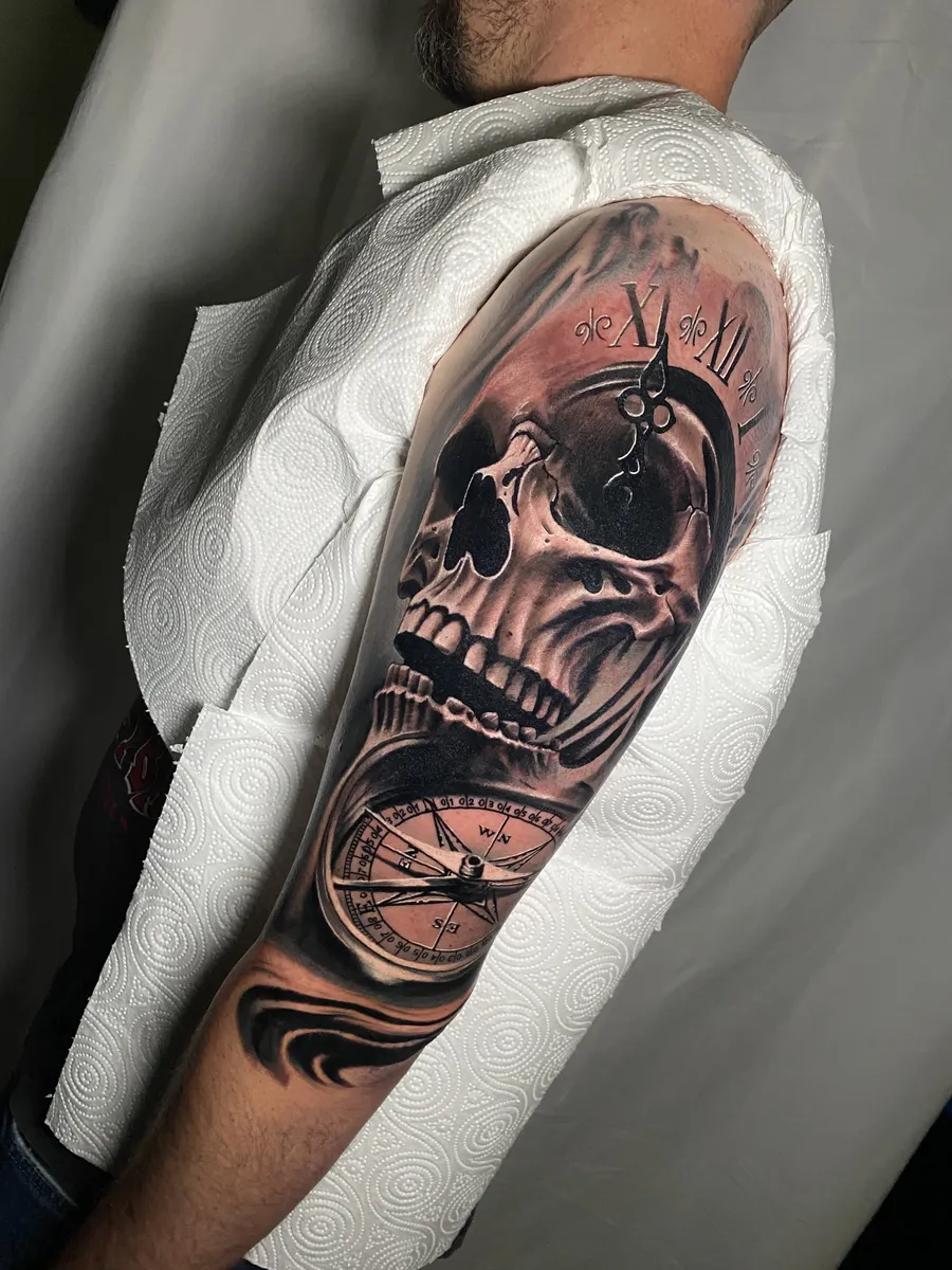 Black and grey realism tattoo 10 by Antonio Blank, Liverpool