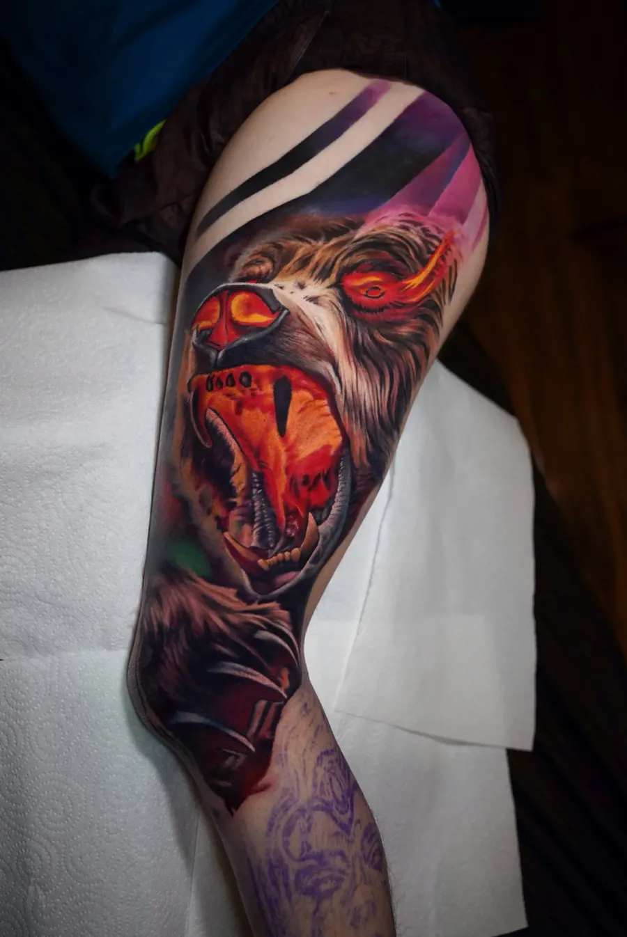Colour realism and abstract realism tattoo 05 by Antonio Blank, Liverpool