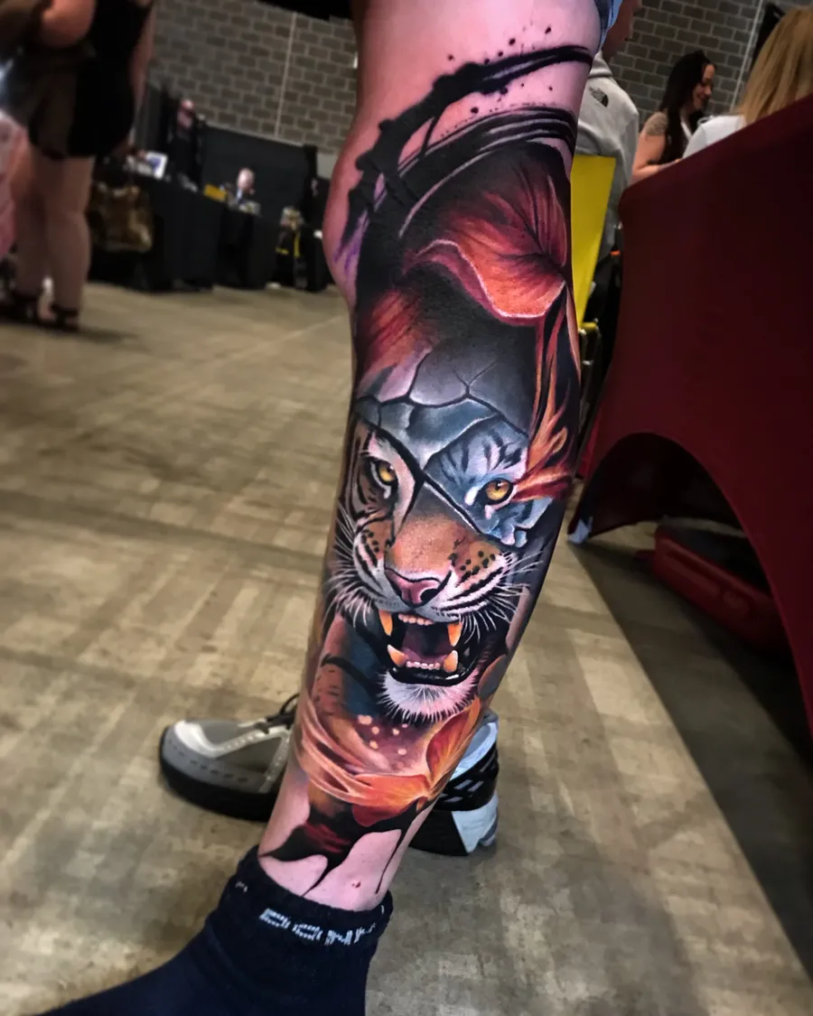 Colour realism and abstract realism tattoo 09 by Antonio Blank, Liverpool